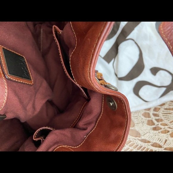 Kooba Red and Brown Woven Hobo Bag - Picture 3 of 4